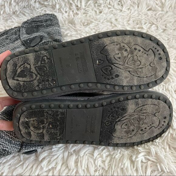Muk luks gray slipper boots Mid Calf size 8 EUC - Picture 7 of 12